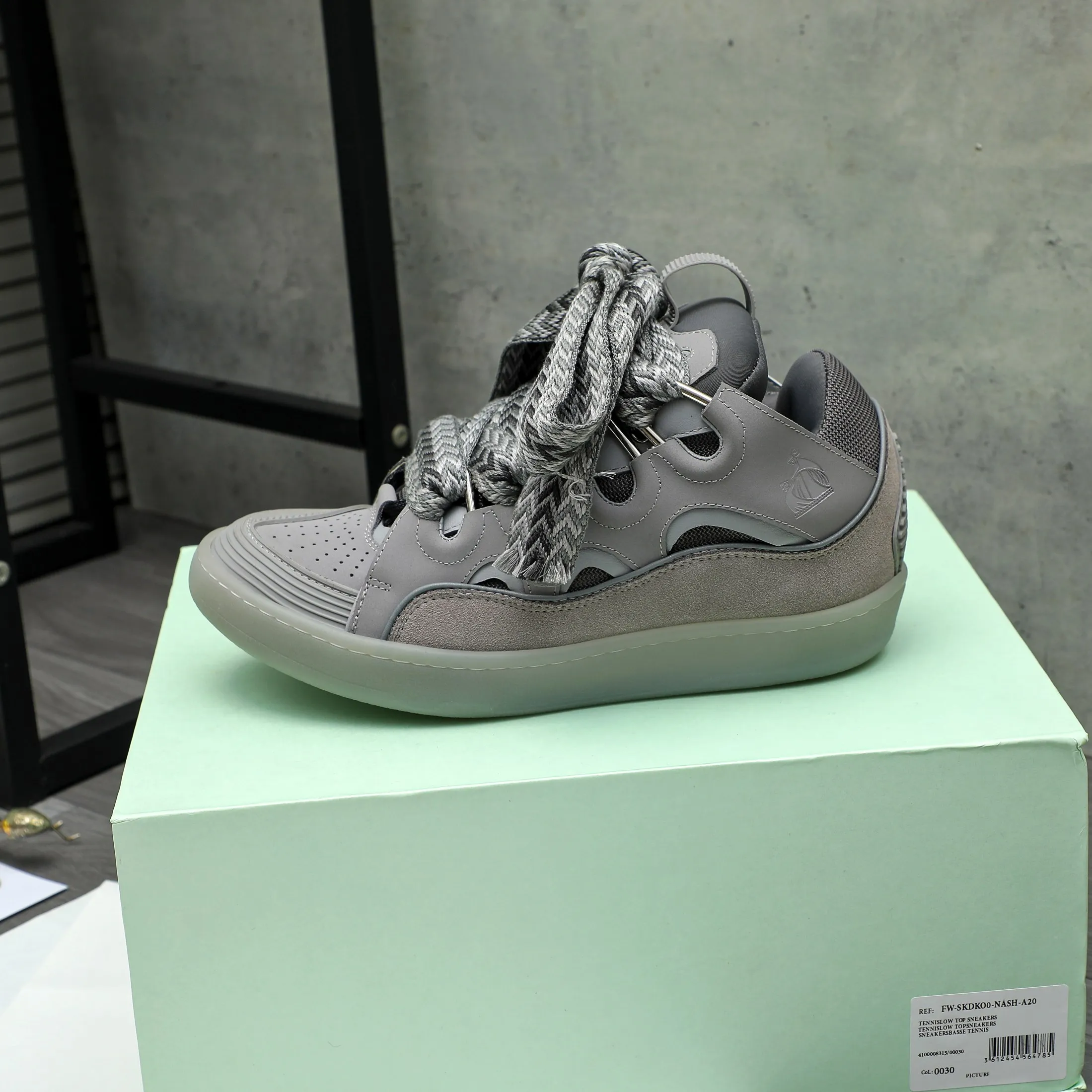 Men's shoes 💰740 [Lanvin] Lanvin high-end quality original couple's casual shoes - Upper: imported cowhide leather splicing breathable mesh - Inner lining: Lycra elastic lining - Outsole: original rubber outsole - Super high quality control·Fine workmanship: highlighted (high-end·luxury·grade) -Size: 36-45 (45 can be customized)
